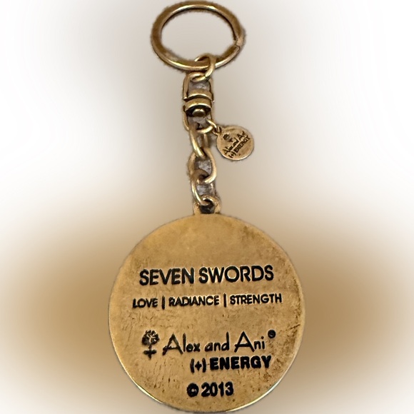 💛ALEX AND ANI💛Seven Swords Keychain in Rafaelian Gold/EUC - Picture 2 of 2